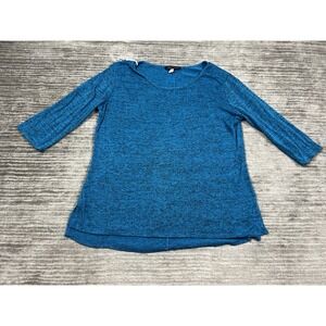 American City Wear‎ Top Womens 2X Blue 3/4 Sleeve Rayon Blend